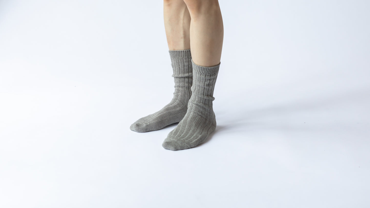 オーガニックコットンリブソックス(22-24cm、25-27cm)