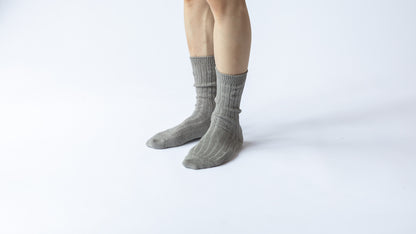 オーガニックコットンリブソックス(22-24cm、25-27cm)