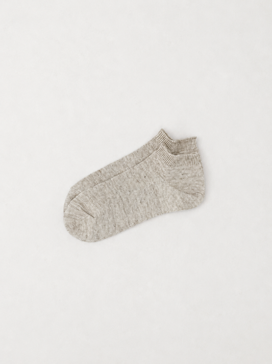 Crisp Linen Ankle Socks