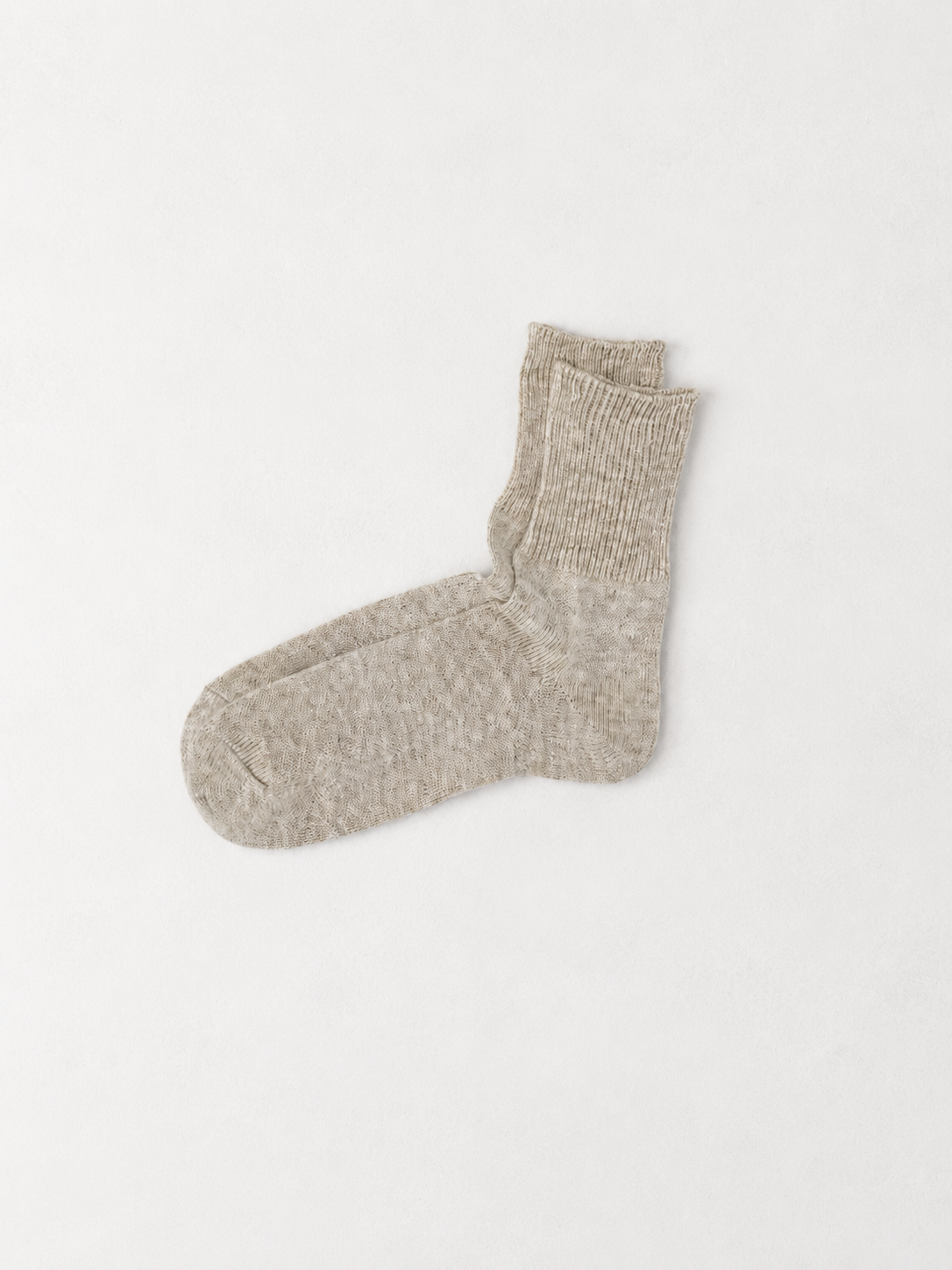 Crisp Linen Low Crew Socks