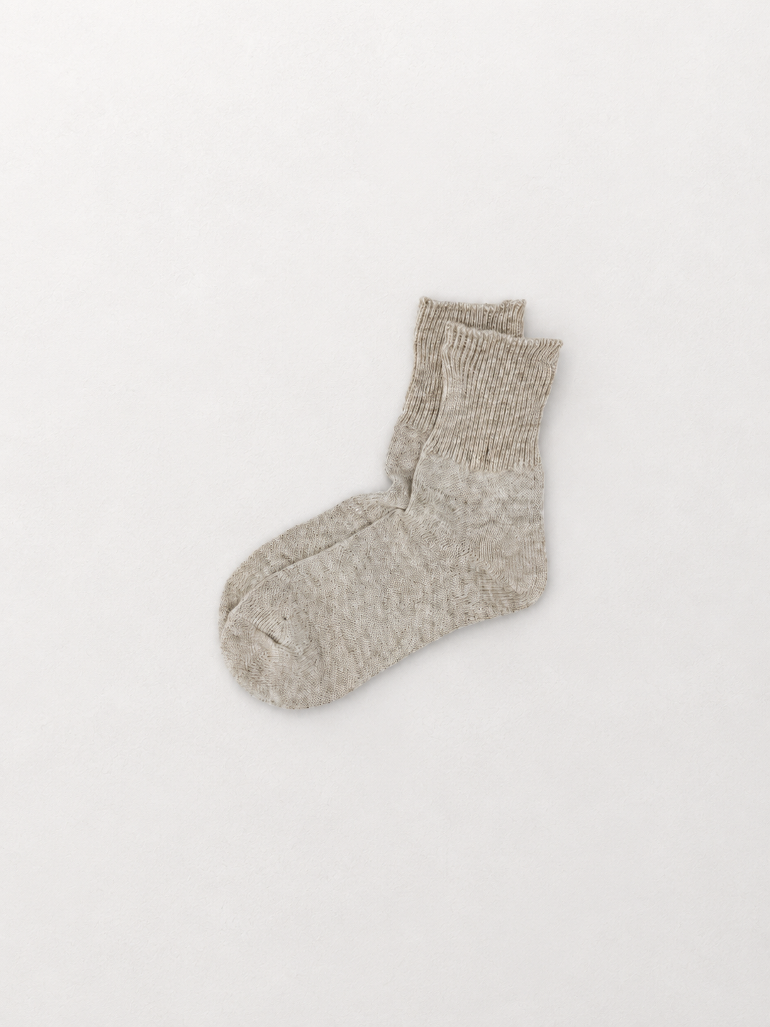 Crisp Linen Low Crew Socks