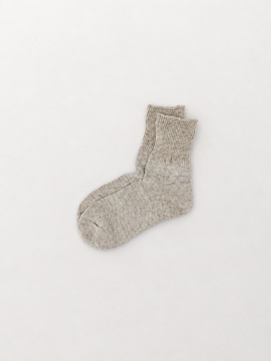Crisp Linen Low Crew Socks
