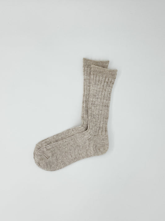 Crisp Linen Crew Socks