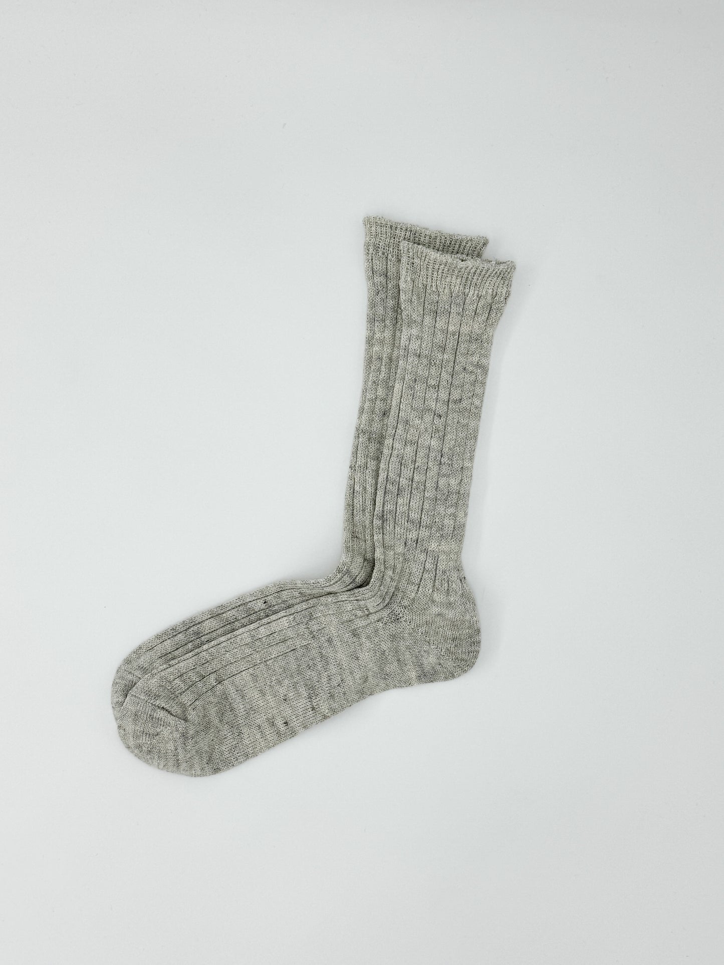 Crisp Linen Crew Socks
