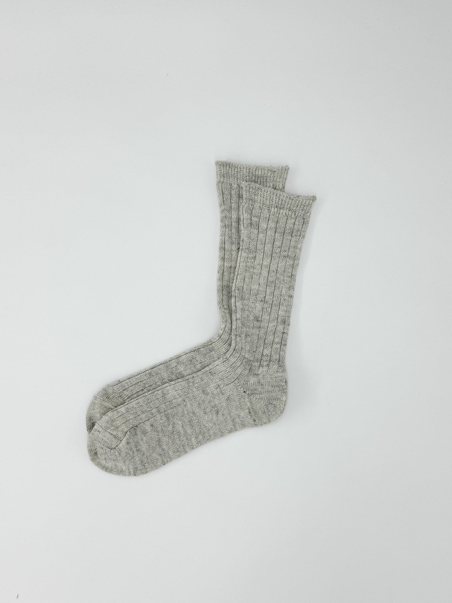 Crisp Linen Crew Socks
