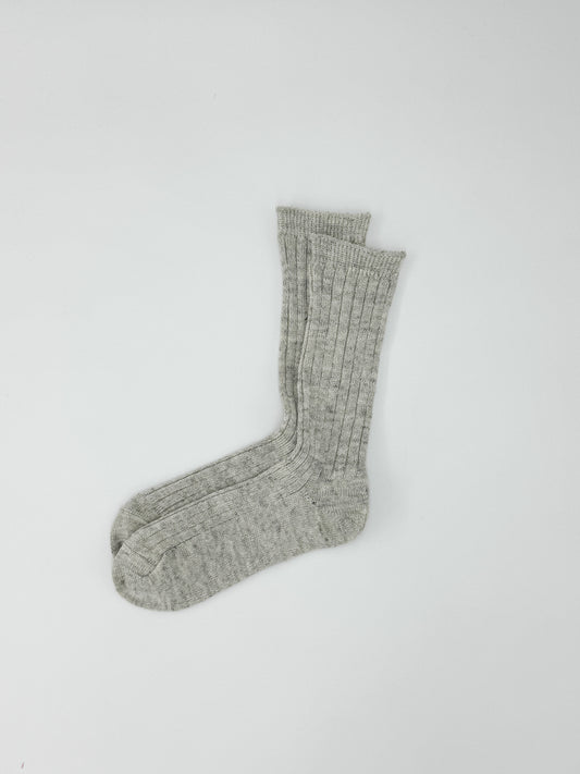 Crisp Linen Crew Socks