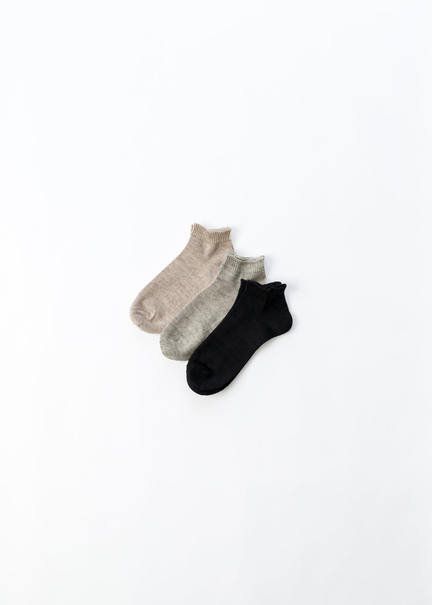 リネンさらさらソックス アンクル丈(25-27cm)