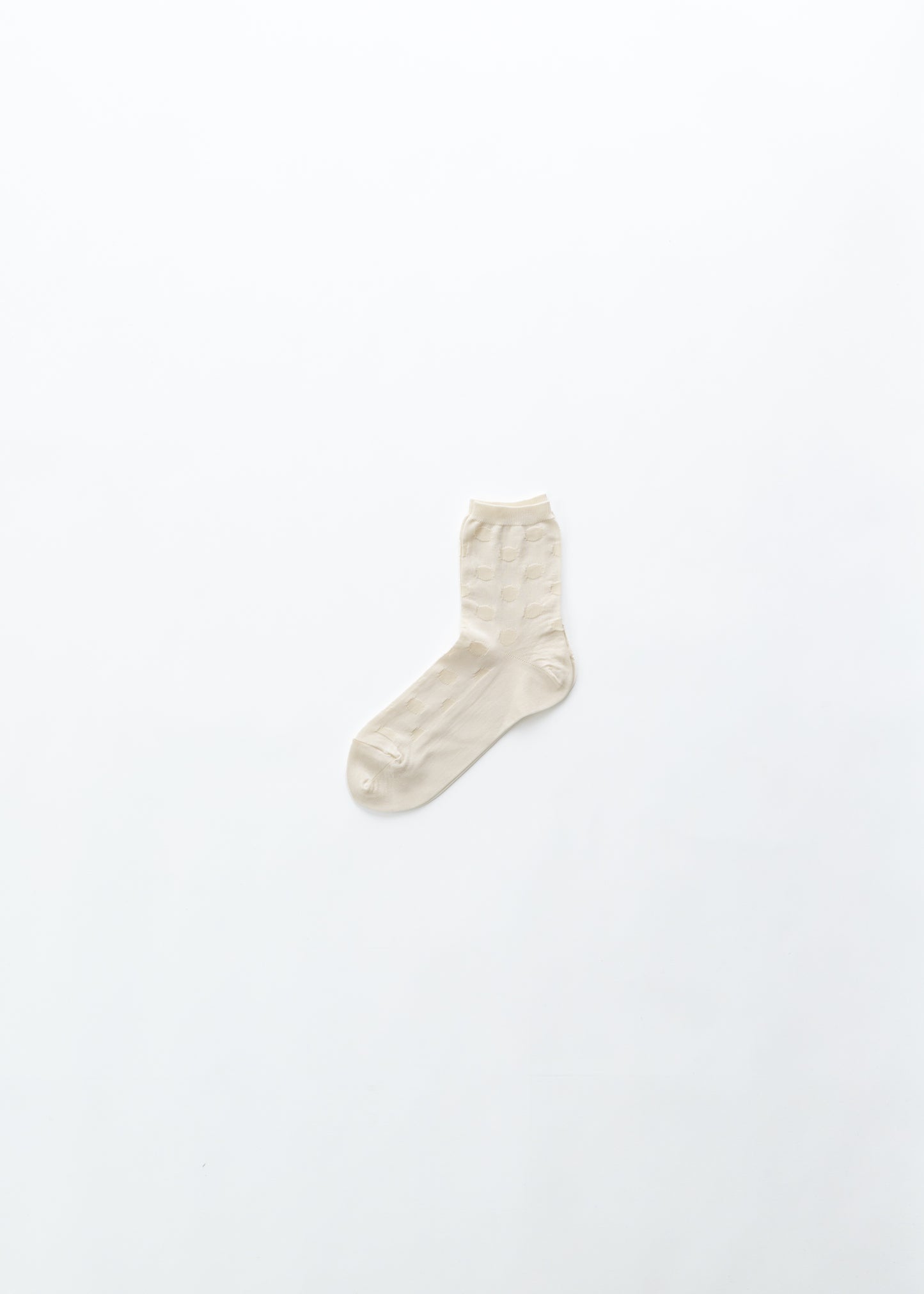 エジプト綿ドット柄 クルー丈(22-24cm、25-27cm)