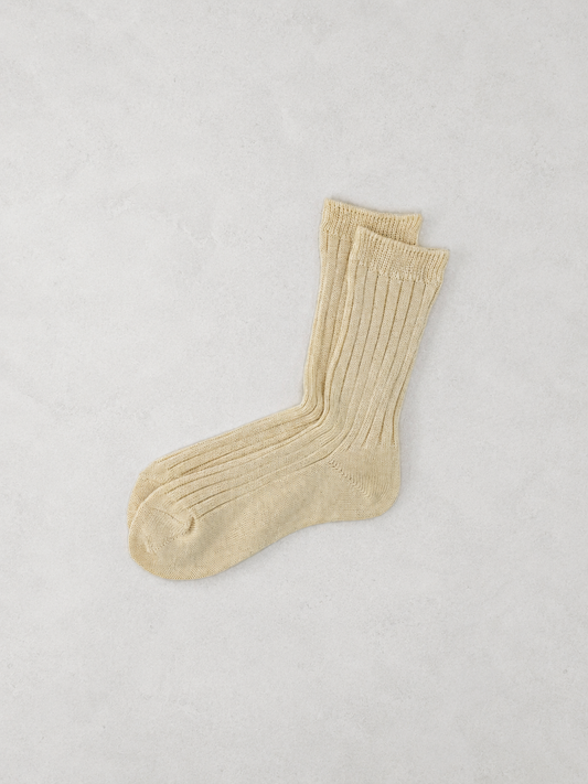 100% Organic Cotton Rib Socks