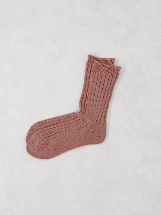 100% Organic Cotton Rib Socks
